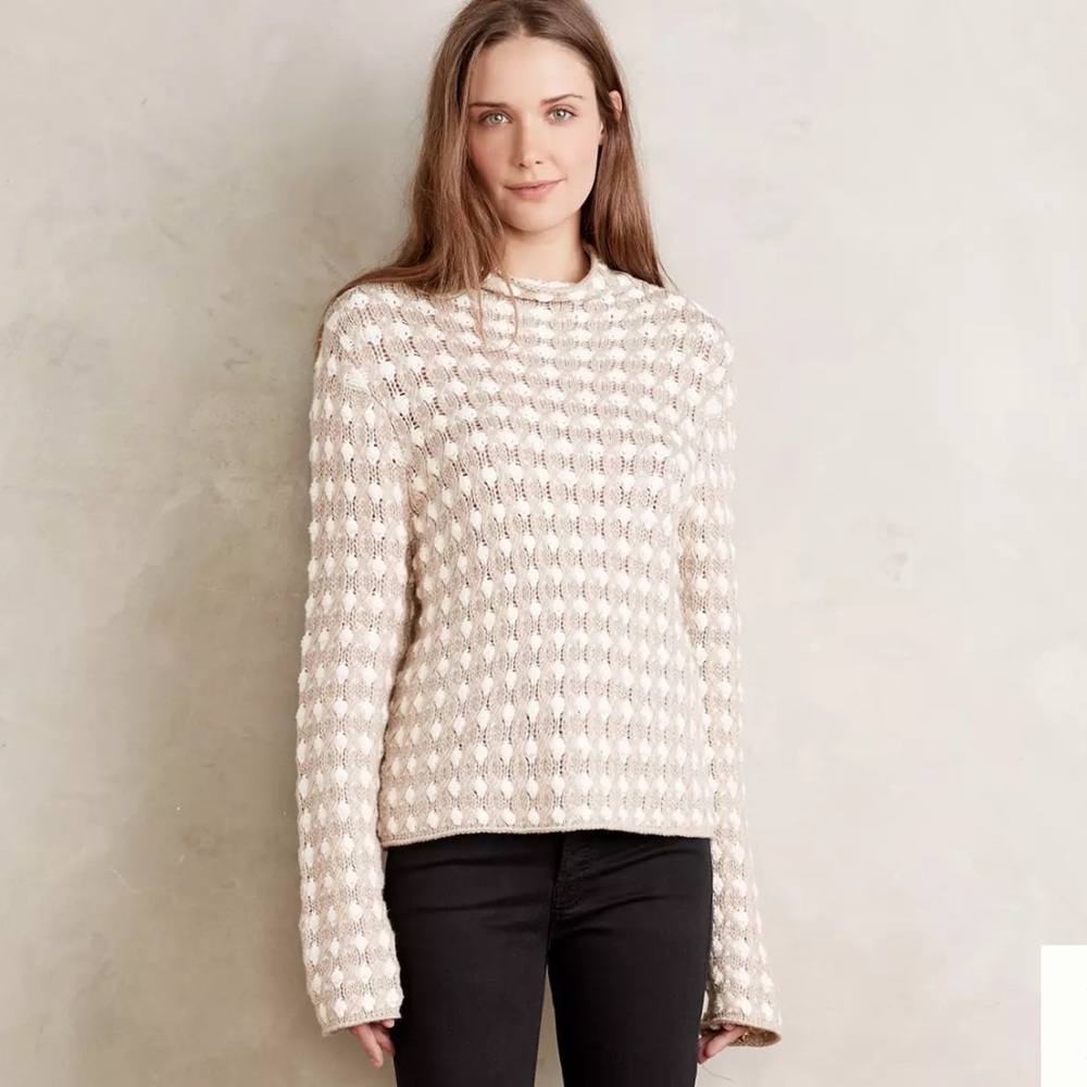 Anthropology Elegant Beige Women's Sweater